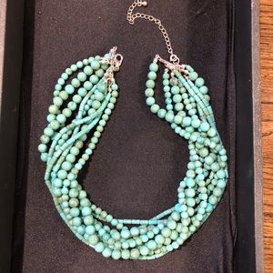 Premier Designs multi strand turquoise necklace